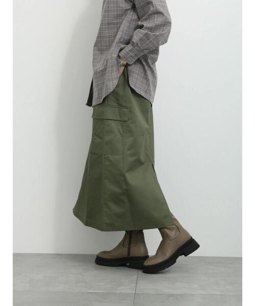 Samansa Mos2 blue（サマンサモスモスブルー）の「◎アソートカーゴロングスカート（スカート・レディース・キナリ/ネイビー/カーキ/ブラック・F）」の3枚目の写真