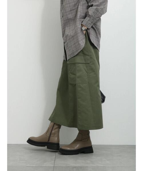 Samansa Mos2 blue（サマンサモスモスブルー）の「◎アソートカーゴロングスカート（スカート・レディース・キナリ/ネイビー/カーキ/ブラック・F）」の22枚目の写真