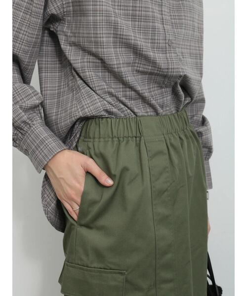 Samansa Mos2 blue（サマンサモスモスブルー）の「◎アソートカーゴロングスカート（スカート・レディース・キナリ/ネイビー/カーキ/ブラック・F）」の19枚目の写真