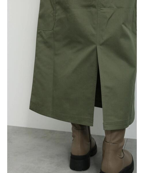 Samansa Mos2 blue（サマンサモスモスブルー）の「◎アソートカーゴロングスカート（スカート・レディース・キナリ/ネイビー/カーキ/ブラック・F）」の17枚目の写真