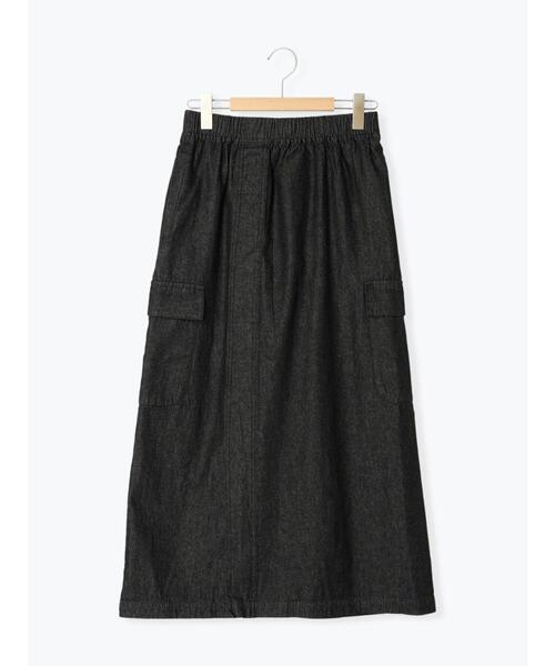 Samansa Mos2 blue（サマンサモスモスブルー）の「◎アソートカーゴロングスカート（スカート・レディース・キナリ/ネイビー/カーキ/ブラック・F）」の16枚目の写真