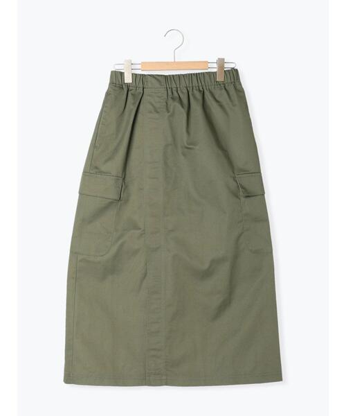 Samansa Mos2 blue（サマンサモスモスブルー）の「◎アソートカーゴロングスカート（スカート・レディース・キナリ/ネイビー/カーキ/ブラック・F）」の13枚目の写真