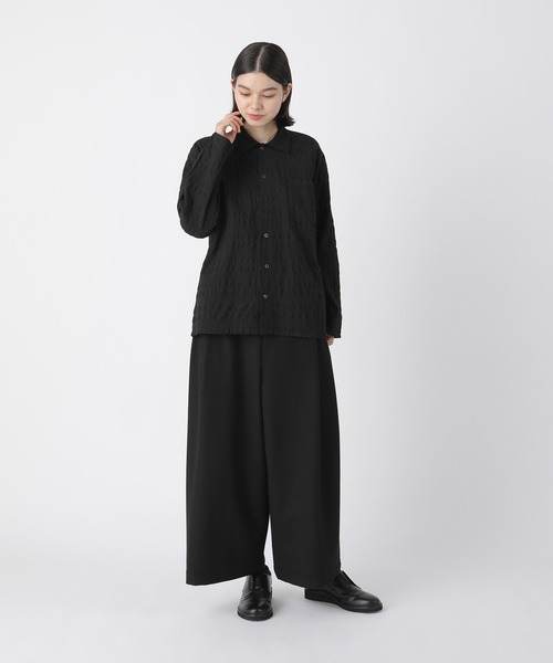 Plantation シュリンクブロードシャツ　黒 Plantation シュリンクブロードシャツ黒