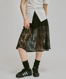FEKETE | LACE FLARED SKIRT / レースフレアスカート(スカート)