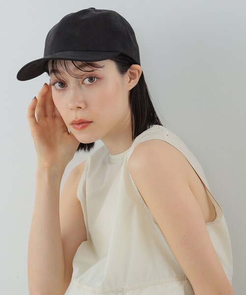 Ray BEAMS（レイビームス）の「Ray BEAMS / リネン キャップ（キャップ・レディース・グレー系その他/ブラック/ピンク・ONE SIZE）」の2枚目の写真