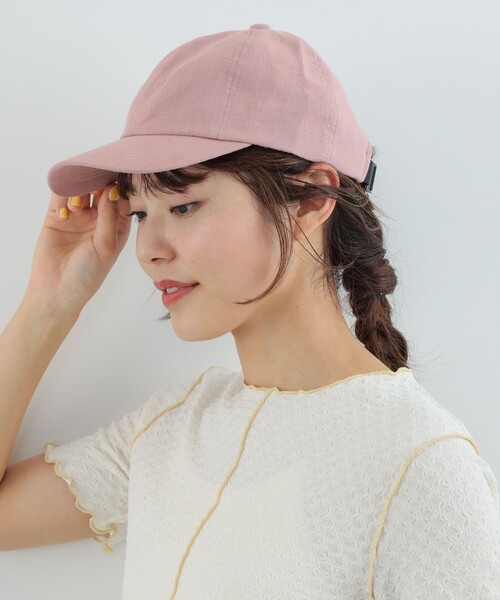 Ray BEAMS（レイビームス）の「Ray BEAMS / リネン キャップ（キャップ・レディース・グレー系その他/ブラック/ピンク・ONE SIZE）」の8枚目の写真