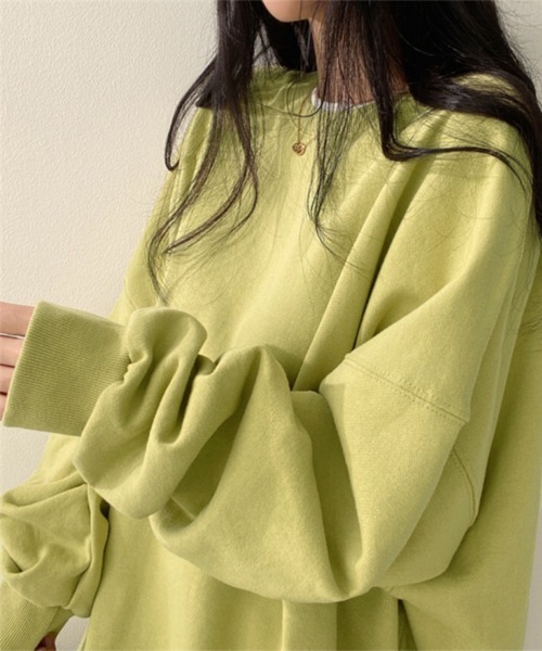 Miniministore（ミニミニストア）の「レイヤード風 スウェット トレーナー（スウェット・レディース・グレー/ブラック/ブルー/グリーン・フリー）」の3枚目の写真