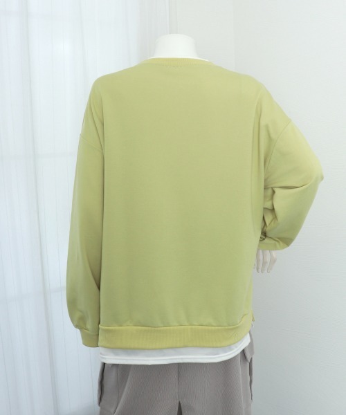 Miniministore（ミニミニストア）の「レイヤード風 スウェット トレーナー（スウェット・レディース・グレー/ブラック/ブルー/グリーン・フリー）」の18枚目の写真