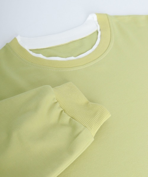 Miniministore（ミニミニストア）の「レイヤード風 スウェット トレーナー（スウェット・レディース・グレー/ブラック/ブルー/グリーン・フリー）」の19枚目の写真