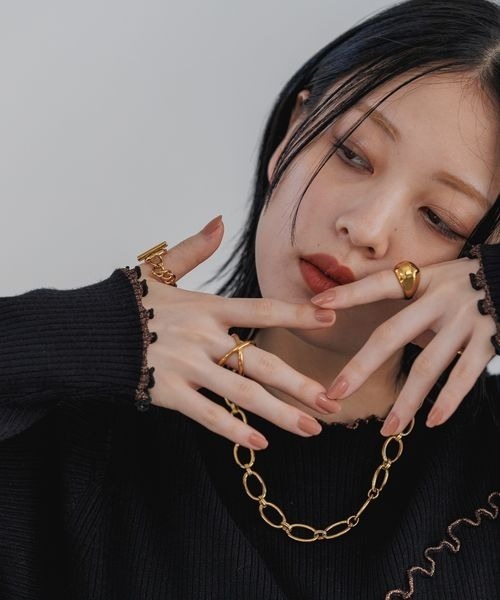 JEANASIS（ジーナシス）の「【ステンレス】2WAYクロスリング/991861（リング・レディース・ゴールド/シルバー・MEDIUM/LARGE）」の16枚目の写真