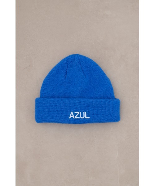 AZUL by moussy(アズールバイマウジー)の「2WAYニットワッチ(ニットキャップ/ビーニー・メンズ・ブラック/ブルー・FREE)」の14枚目の写真