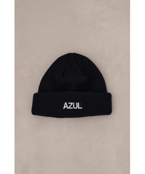 AZUL by moussy(アズールバイマウジー)の「2WAYニットワッチ(ニットキャップ/ビーニー・メンズ・ブラック/ブルー・FREE)」の5枚目の写真
