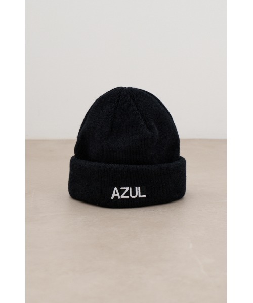 AZUL by moussy(アズールバイマウジー)の「2WAYニットワッチ(ニットキャップ/ビーニー・メンズ・ブラック/ブルー・FREE)」の7枚目の写真