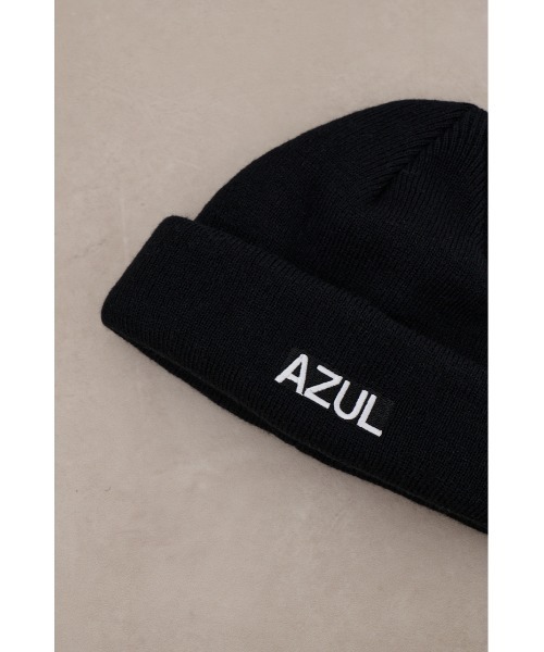 AZUL by moussy(アズールバイマウジー)の「2WAYニットワッチ(ニットキャップ/ビーニー・メンズ・ブラック/ブルー・FREE)」の8枚目の写真