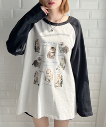 √nuage | メニーキャットオーバーラグランロンT(Tシャツ/カットソー)