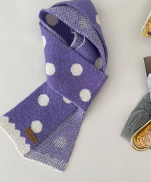 HOOK（フック）の「ドット模様ミニニットマフラー (AW)（マフラー）」