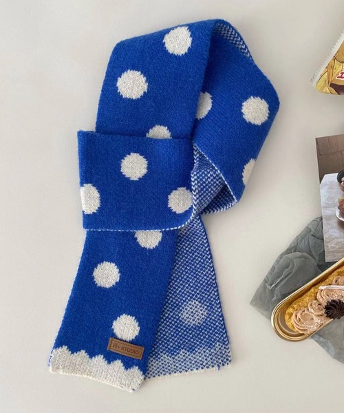 ドット模様ミニニットマフラー（マフラー）｜HOOK（フック）の