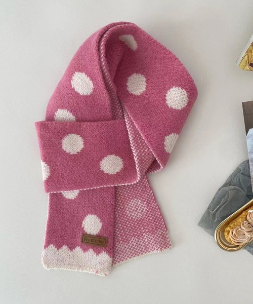 ドット模様ミニニットマフラー（マフラー）｜HOOK（フック）の