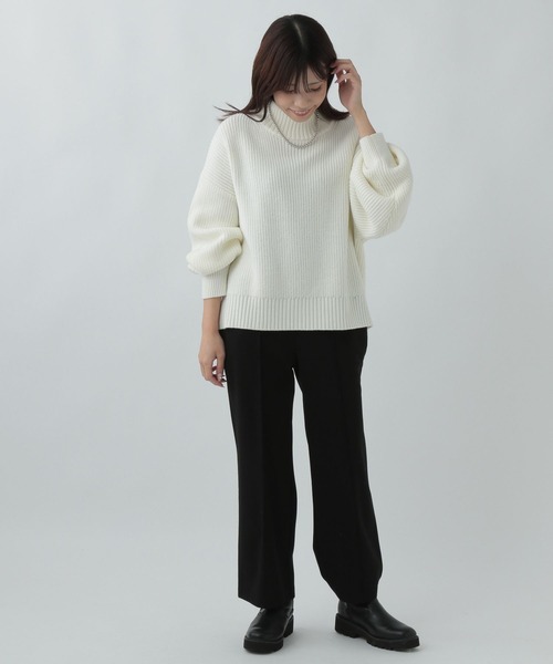 Elura(エルーラ)の「【低身長サイズ Elkotona】コトナサマ見えあったかストレートパンツ/977041(その他パンツ・レディース・ブラック/ベージュ・SMALL/MEDIUM)」の3枚目の写真