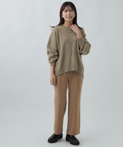 Elura(エルーラ)の「【低身長サイズ Elkotona】コトナサマ見えあったかストレートパンツ/977041(その他パンツ・レディース・ブラック/ベージュ・SMALL/MEDIUM)」の5枚目の写真