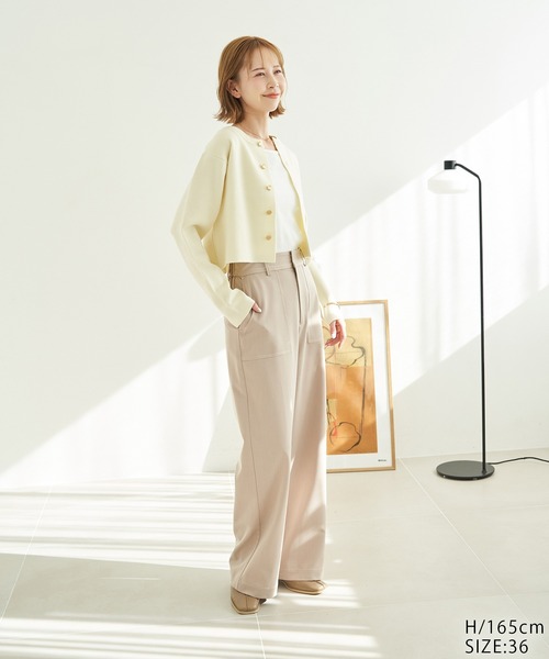 ROPE' PICNIC(ロペピクニック)の「着丈が選べるミラノリブカーディガン(カーディガン/ボレロ・レディース・ネイビー/ピンク/ホワイト系その他5/キナリ/ブルー系その他4・36/38)」の6枚目の写真