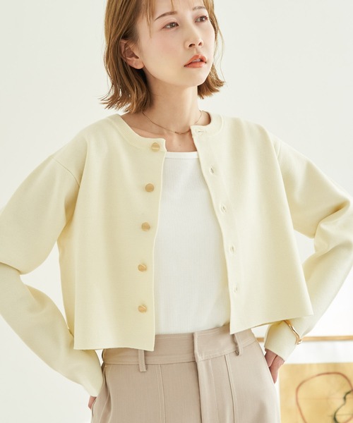 ROPE' PICNIC(ロペピクニック)の「着丈が選べるミラノリブカーディガン(カーディガン/ボレロ・レディース・ネイビー/ピンク/ホワイト系その他5/キナリ/ブルー系その他4・36/38)」の8枚目の写真