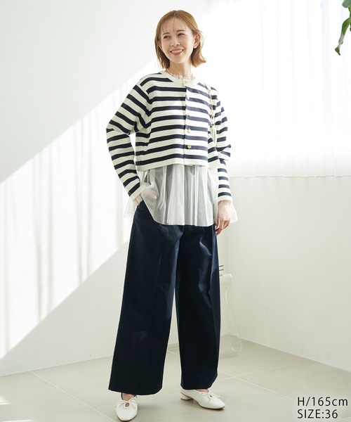 ROPE' PICNIC(ロペピクニック)の「着丈が選べるミラノリブカーディガン(カーディガン/ボレロ・レディース・ネイビー/ピンク/ホワイト系その他5/キナリ/ブルー系その他4・36/38)」の12枚目の写真