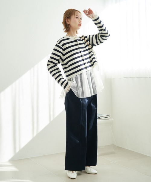 ROPE' PICNIC(ロペピクニック)の「着丈が選べるミラノリブカーディガン(カーディガン/ボレロ・レディース・ネイビー/ピンク/ホワイト系その他5/キナリ/ブルー系その他4・36/38)」の13枚目の写真