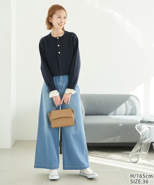 ROPE' PICNIC(ロペピクニック)の「着丈が選べるミラノリブカーディガン(カーディガン/ボレロ・レディース・ネイビー/ピンク/ホワイト系その他5/キナリ/ブルー系その他4・36/38)」の19枚目の写真