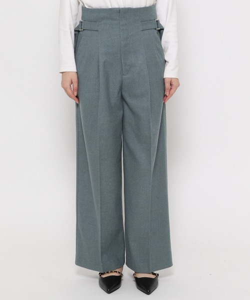 mysty woman（ミスティウーマン）の「サイドベルトストレートパンツ2 101959（その他パンツ・レディース・ブルー系その他/ベージュ/ブラウン・FREE）」の12枚目の写真