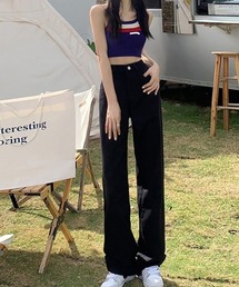 ストレートカラーデニムパンツ カラーパンツ