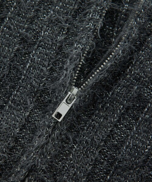 ROPE' PICNIC（ロペピクニック）の「【一部店舗限定】ラメフェザー衿付ジップカーディガン（カーディガン/ボレロ・レディース・チャコールグレー/グレー/キナリ・38）」の15枚目の写真