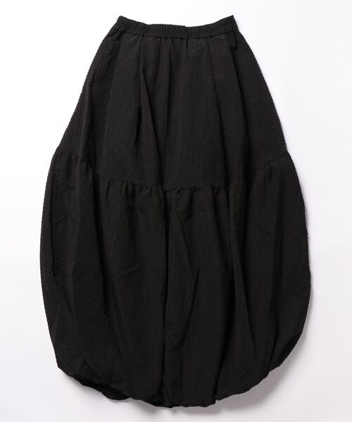 STYLEMIXER（スタイルミキサー）の「ティアードバルーンスカート（スカート・レディース・ブラック/アイボリー・SMALL/MEDIUM）」の4枚目の写真