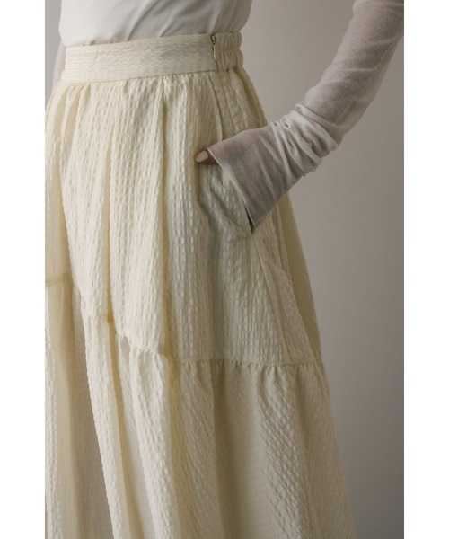 STYLEMIXER（スタイルミキサー）の「ティアードバルーンスカート（スカート・レディース・ブラック/アイボリー・SMALL/MEDIUM）」の8枚目の写真