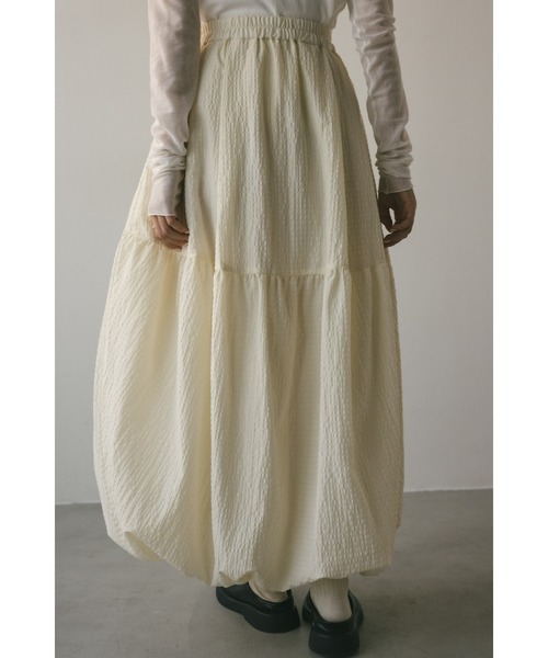 STYLEMIXER（スタイルミキサー）の「ティアードバルーンスカート（スカート・レディース・ブラック/アイボリー・SMALL/MEDIUM）」の10枚目の写真