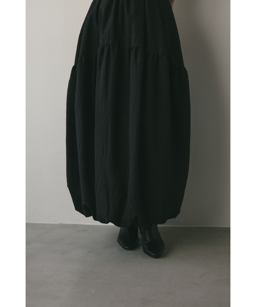 STYLEMIXER（スタイルミキサー）の「ティアードバルーンスカート（スカート・レディース・ブラック/アイボリー・SMALL/MEDIUM）」の17枚目の写真