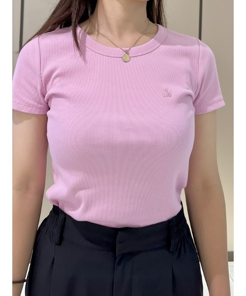 GAP(ギャップ)の「ブラナンベア リブ編み クルーネック Tシャツ(Tシャツ/カットソー・レディース・ベージュ/ホワイト/グリーン/ブラック/パープル/ピンク/ブルー・S/XS/M/L/XL/XXS)」の16枚目の写真