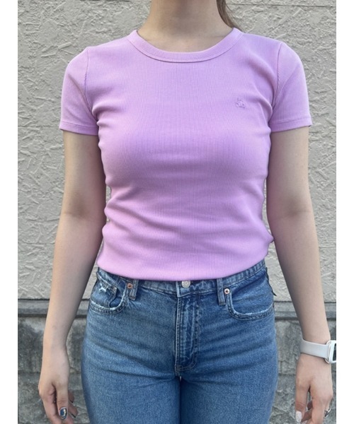 GAP(ギャップ)の「ブラナンベア リブ編み クルーネック Tシャツ(Tシャツ/カットソー・レディース・ベージュ/ホワイト/グリーン/ブラック/パープル/ピンク/ブルー・S/XS/M/L/XL/XXS)」の17枚目の写真