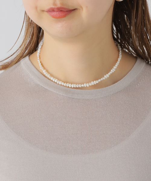 gren by M（グリンバイエム）の「gren by M/グリンバイエム ポテト淡水パールチョーカー（ネックレス・レディース・ホワイト・FREE）」の6枚目の写真