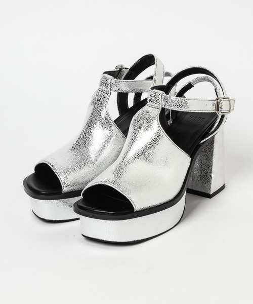 HARE(ハレ)の「Tストラップチャンキーサンダル(HARE)(サンダル・レディース・ブラック/シルバー/ブラック系その他・MEDIUM/LARGE)」の8枚目の写真