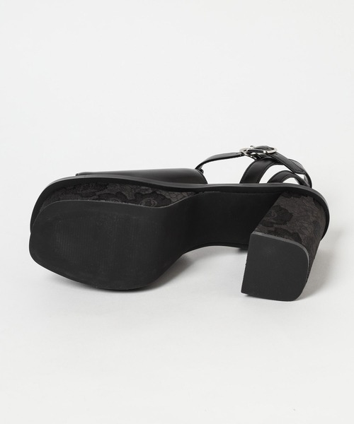 HARE(ハレ)の「Tストラップチャンキーサンダル(HARE)(サンダル・レディース・ブラック/シルバー/ブラック系その他・MEDIUM/LARGE)」の20枚目の写真