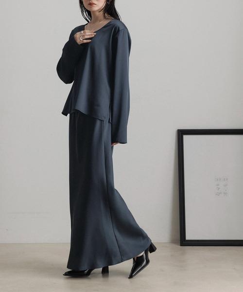 CE'E_SE'E（シーシー）の「マットサテンストレートスカート