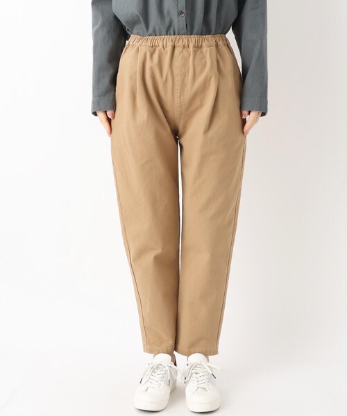one'sterrace（ワンズテラス）の「コットンピーチ起毛 パンツ（その他パンツ・レディース・ブラック系8/ベージュ系8・02）」の3枚目の写真