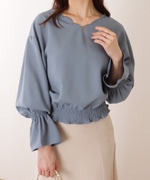 【新品タグ付】Blumarine ブルマリン　スワロフスキー　フリルトップス38 新品タグ付】Blumarine ブルマリン スワロフスキー フリル