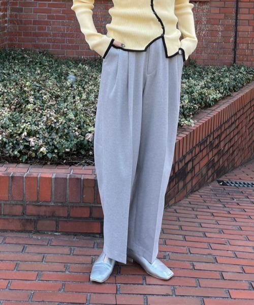 AMAIL（アマイル）の「Jaefun wide pants（その他パンツ・レディース・ブラック/グレー/ブラウン・S/M）」の2枚目の写真