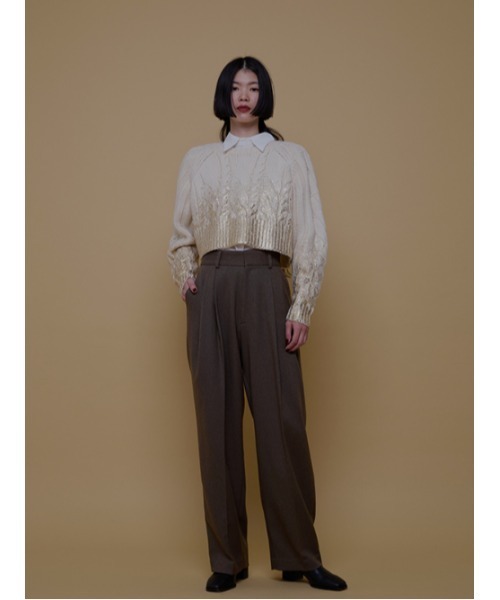 AMAIL（アマイル）の「Jaefun wide pants（その他パンツ・レディース・ブラック/グレー/ブラウン・S/M）」の7枚目の写真