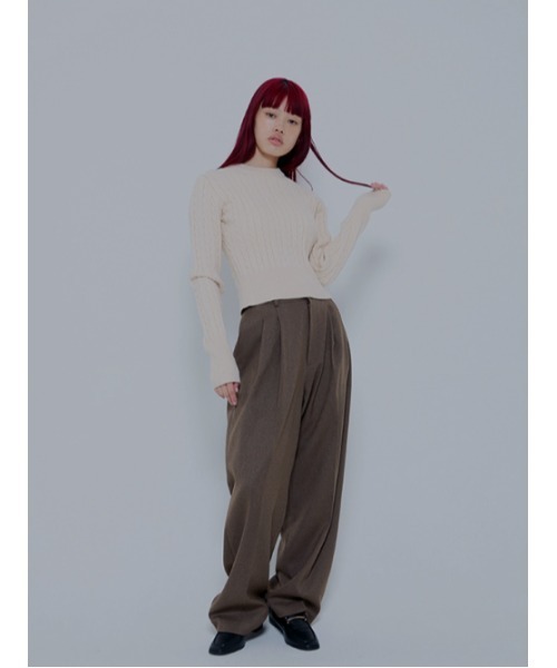 AMAIL（アマイル）の「Jaefun wide pants（その他パンツ・レディース・ブラック/グレー/ブラウン・S/M）」の11枚目の写真