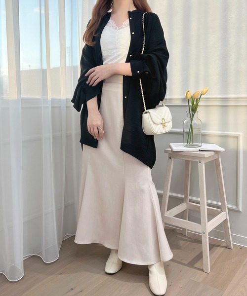 apres jour(アプレジュール)の「袖ボリュームバンドカラーシャツ【ZOZOTOWN限定アイテム】(シャツ/ブラウス・レディース・オフホワイト/ライトブルー/ブラック/ライトイエロー・フリー/X-LARGE)」の20枚目の写真