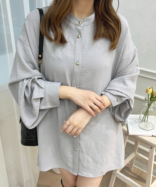 apres jour(アプレジュール)の「袖ボリュームバンドカラーシャツ【ZOZOTOWN限定アイテム】(シャツ/ブラウス・レディース・オフホワイト/ライトブルー/ブラック/ライトイエロー・フリー/X-LARGE)」の15枚目の写真