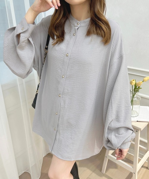 apres jour(アプレジュール)の「袖ボリュームバンドカラーシャツ【ZOZOTOWN限定アイテム】(シャツ/ブラウス・レディース・オフホワイト/ライトブルー/ブラック/ライトイエロー・フリー/X-LARGE)」の16枚目の写真